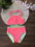 Biquini Infantil em Malha com Proteção UV50+ Rosa Neon e Short Saída de Praia em Tule Kukiê 83703 na internet