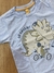 Camiseta Infantil Manga Curta em Malha Linho Azul Claro com Dinossauro Up Baby 070245222 - comprar online