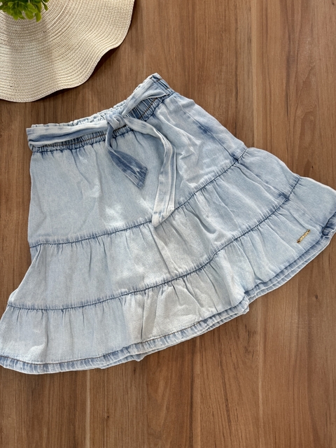 Saia Midi Jeans Azul Claro Up Baby 0401.45277
