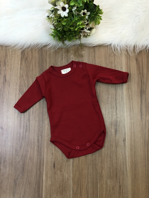 Body Infantil Manga Longa em Algodão Egípcio Vermelho Mini e Co 02472070 - comprar online