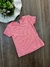Blusa Canelada Infantil Rosa Neon Kukie 73766