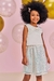 Conjunto Infantil Regata Branca e Saia de Paetê Furta Cor Kukiê 75091 - comprar online