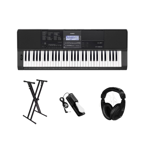 Combo Teclado Casio CTX800 Sensitivo 5 Octavas - comprar online