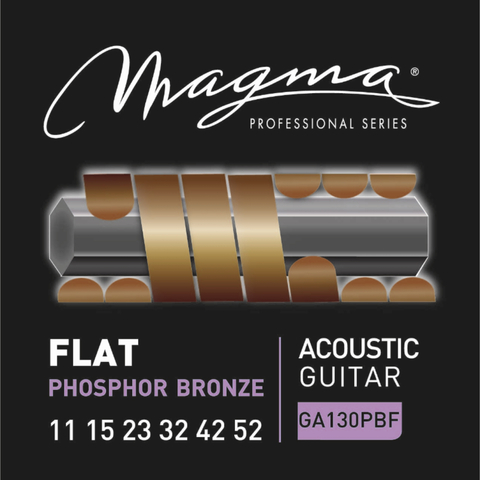 Encordado de Guitarra Acústica Magma Calibre 011 Flat Juego de Cuerdas