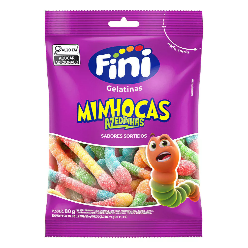 FINI GOMITAS MINHOCAS ACIDAS 80G