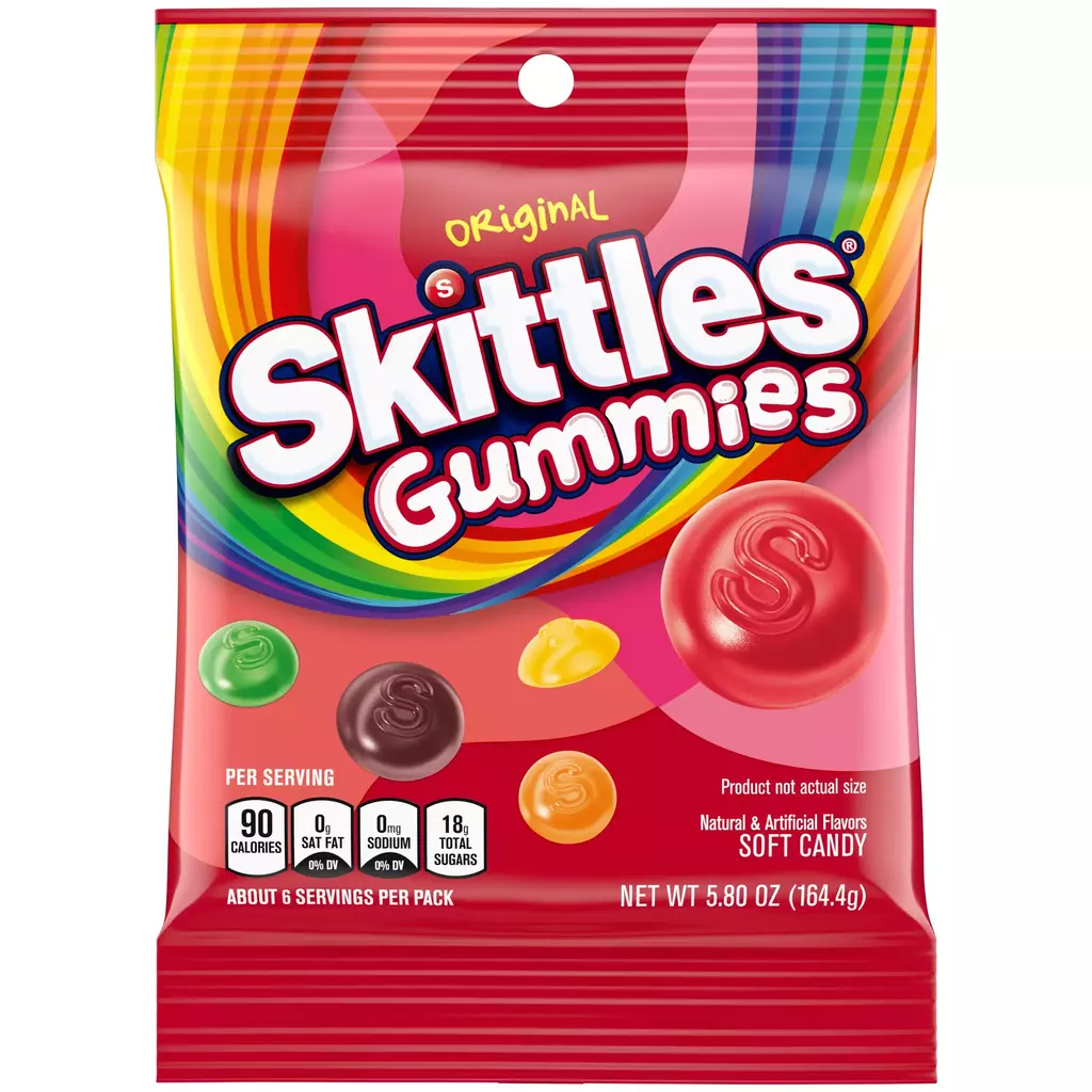 SKITTLES GUMMIES ORIGINAL 5.8 OZ 164,5G