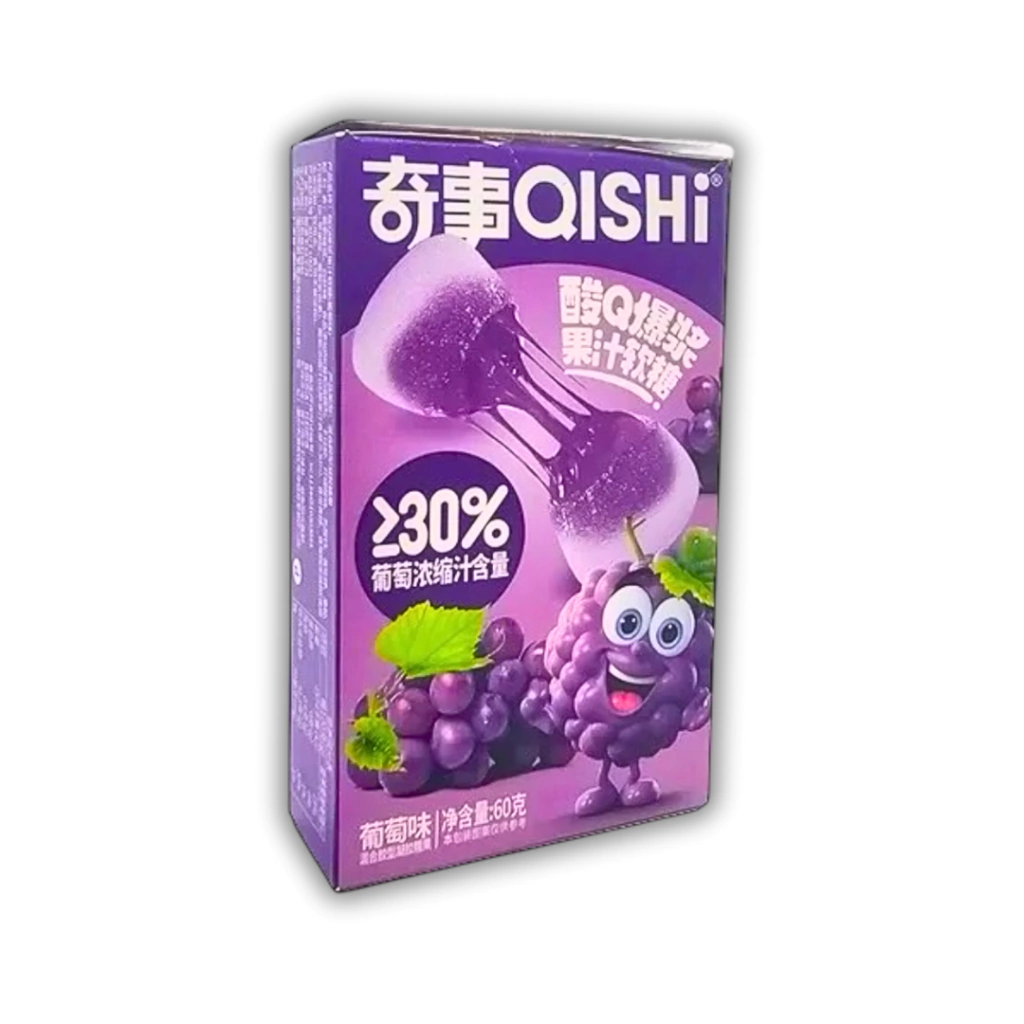 GOMITAS QISHI 30% JUGÓ UVA ACIDA CAJA