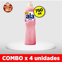 Detergente Plus ALA Glicerina X750ML COMBO X4