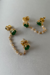 BRINCO EAR LINE VERDE COM CORRENTE CRAVEJADA - comprar online