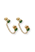 BRINCO EAR LINE VERDE COM CORRENTE CRAVEJADA