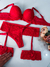 Kit sensual Safira (vermelho) - Penélope - Lingerie Store