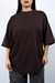 Remera oversize brown - Krakenshop