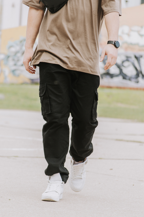 Pantalón cargo mistic negro - comprar online