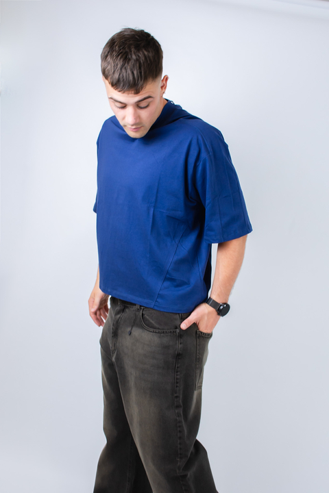 Remera boxy clasic azul - comprar online