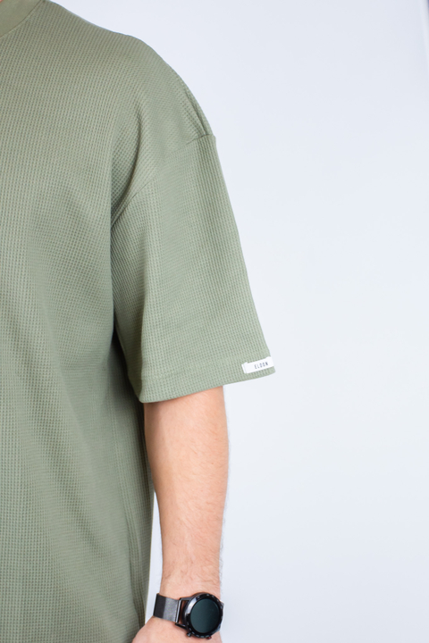 Remera panal groove verde - comprar online