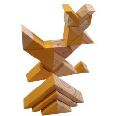 Juego de bloques, Amarillo Natural Liso Rugoso - comprar online