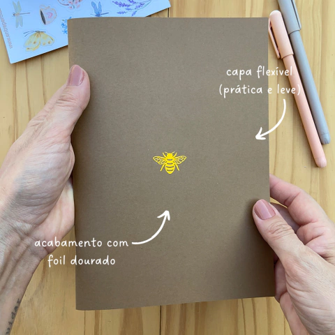 Caderno Capa Flexível A5 - Bee Happy - comprar online