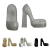 SCARPIN MEIA-PATA SALTO BLOCO CHELLY DOLL (DIVERSAS CORES)