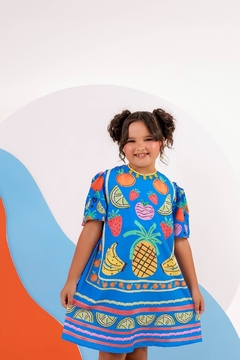 vestido salada de frutas - Jujubinha Kids Style
