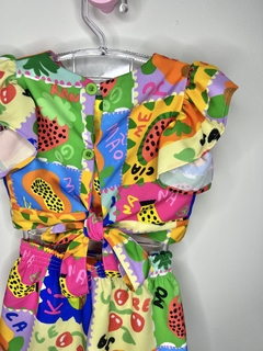 Conjunto nina frutas na internet