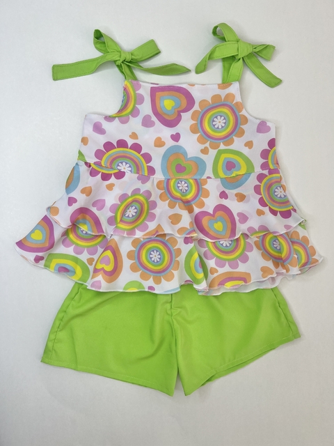 Conjunto verde cores