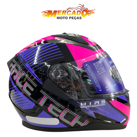 CAPACETE RACE TECH SLASH PRETO ROXO - comprar online