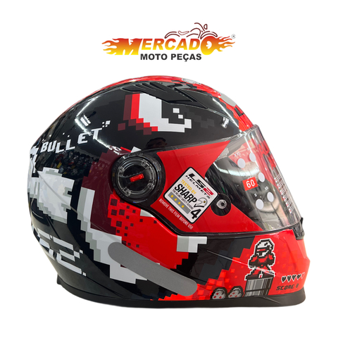 CAPACETE LS2 CLASSIC BULLET VERMELHO