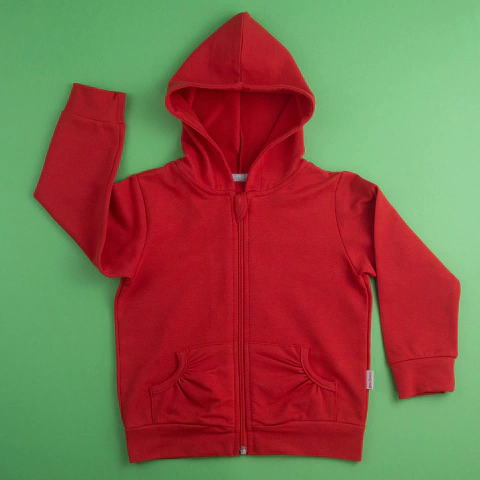 Campera Rústico Elastizado Frunce Rojo