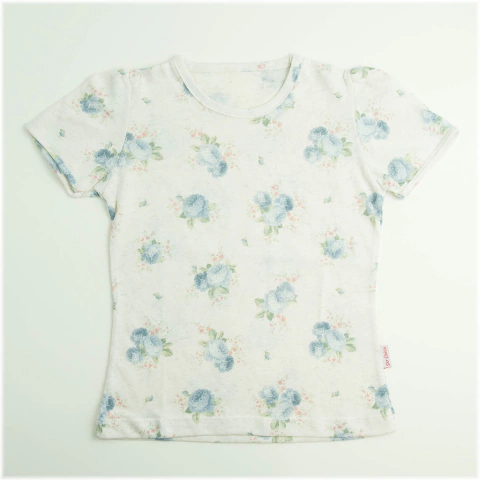 Remera MC Floreada Hueso - comprar online