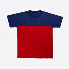 Remera MC Combinada Marino/Rojo