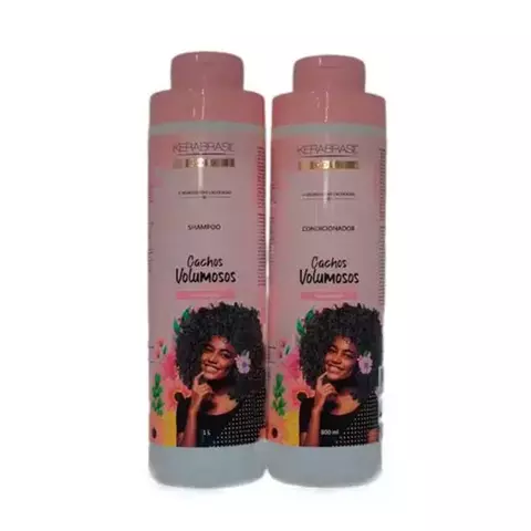 KIT CACHOS VOLUMOSOS 2PÇS 1L KERABRASIL