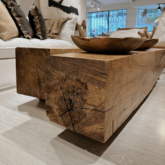 MESA VIGA MADERA NATURAL - comprar online