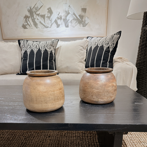 VASIJA MADERA MARFIL - comprar online