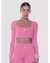 CROPPED MANGA LONGA - Rosa Blush na internet
