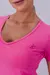 CAMISETA DECOTE V- Rosa - comprar online