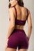 Short com Cós em V - Dark Plum - WEAR FITNESS MODA
