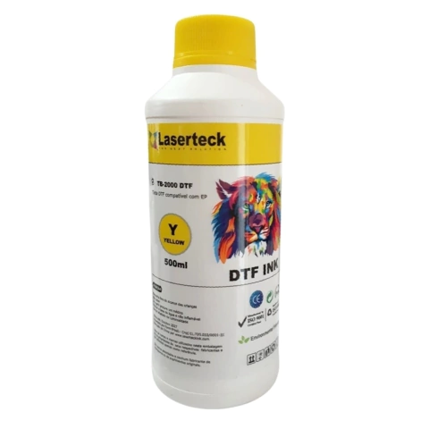 Tinta DTF Têxtil LASERTECK 500 ml - Amarela