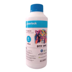 Tinta DTF Têxtil LASERTECK 500 ml - Ciano