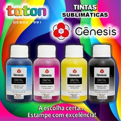 Tinta Sublimática GÊNESIS 100 ml - Ciano - TATON - Filmes de recorte, DTF, transfers, tintas