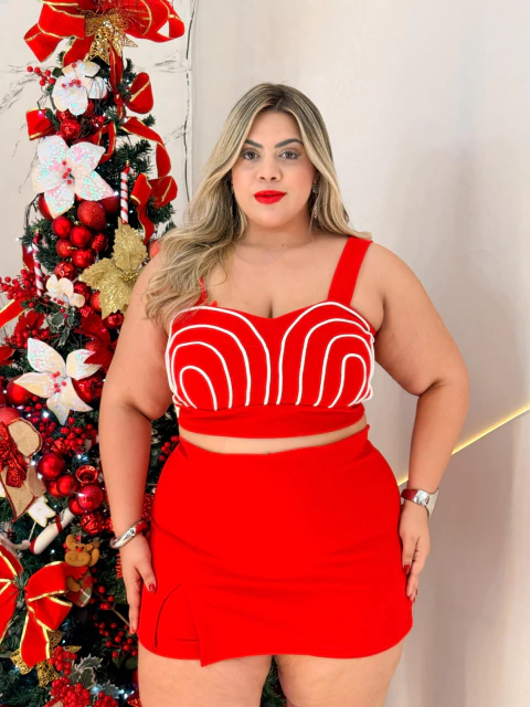 Conjunto Maria Alice (vermelho)