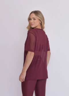 BLUSAO EM TULE MARSALA - LIVING21