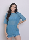 BLUSAO EM TULE AZUL NILO - comprar online