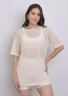 BLUSAO EM TULE CREME - comprar online