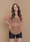 BLUSAO EM TULE BRONZE