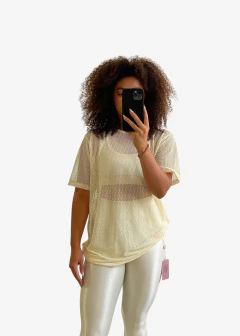 CAMISAO AMANDA AMARELO MANTEIGA - comprar online