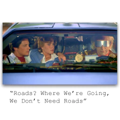 We don't need roads - Cuadro Escena Back To The Future en internet
