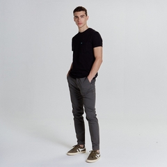 Remera M/C Bolsillo Flame - Negro