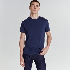 Remera Básica Cuello U - Azul Marino