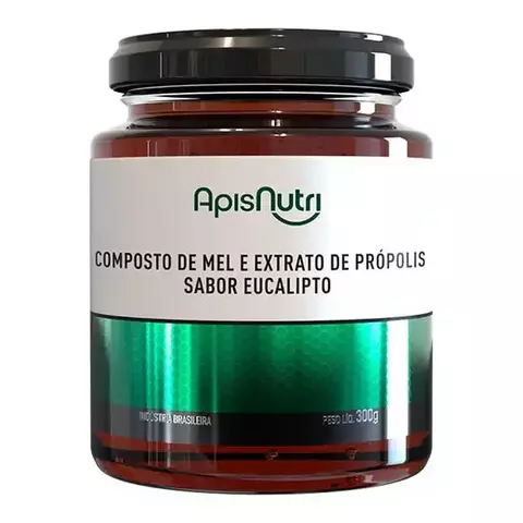Composto de Mel e Extrato de Própolis Sabor Eucalipto 300g - Apisnutri