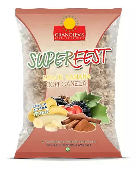 Granola SuperFrest sabor banana com canela 800g